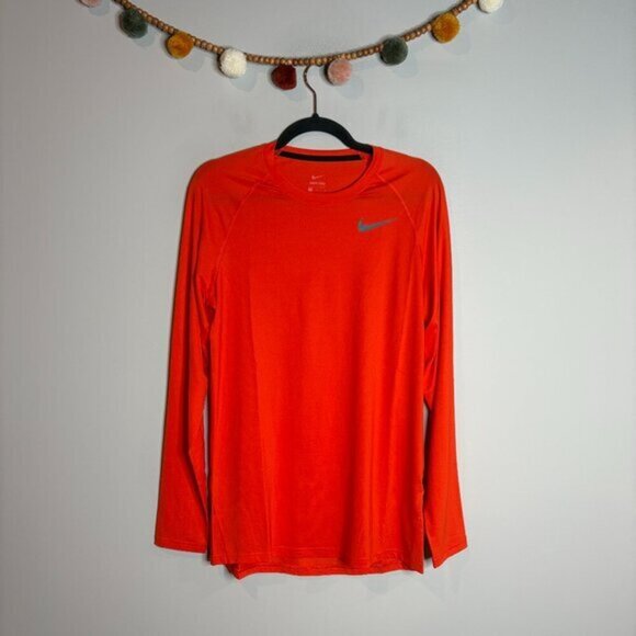 Nike Pro Orange long sleeve athletic top - Picture 1 of 4